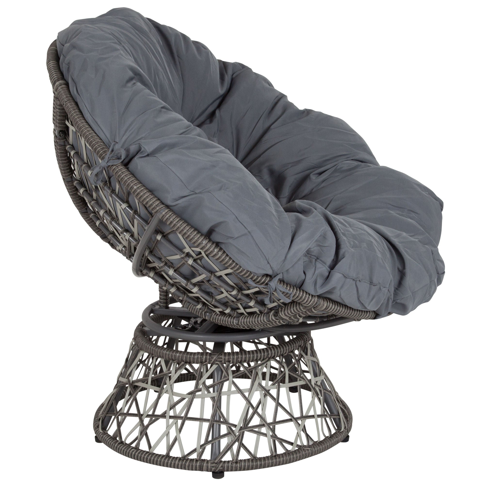 Swivel Patio Chair with Cushion - life of kuhl @HOME