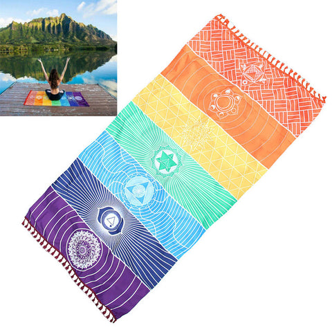 Chakra Mandala Blanket Wall Hanging - life of kuhl @HOME
