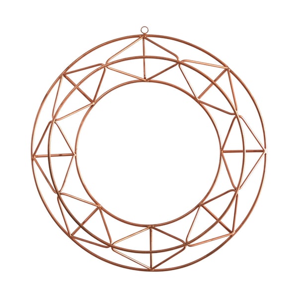 16” Geometric Copper Wall Decor - life of kuhl @HOME