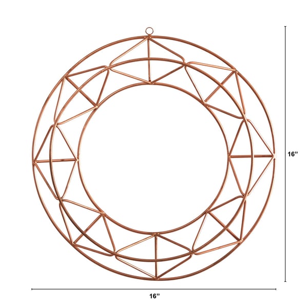 16” Geometric Copper Wall Decor - life of kuhl @HOME